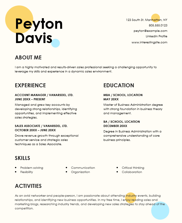 Designing Resumes That Stand Out